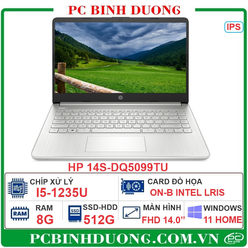 Laptop HP 14S-DQ5099TU (i5-1235U/RAM 8GB/512GB SSD M.2 NVMe/ Windows 11 Home 1.5Kg)