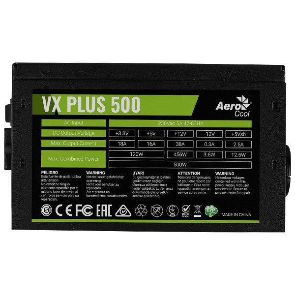 NGUỒN AEROCOOL VX PLUS 500 ( 500W )