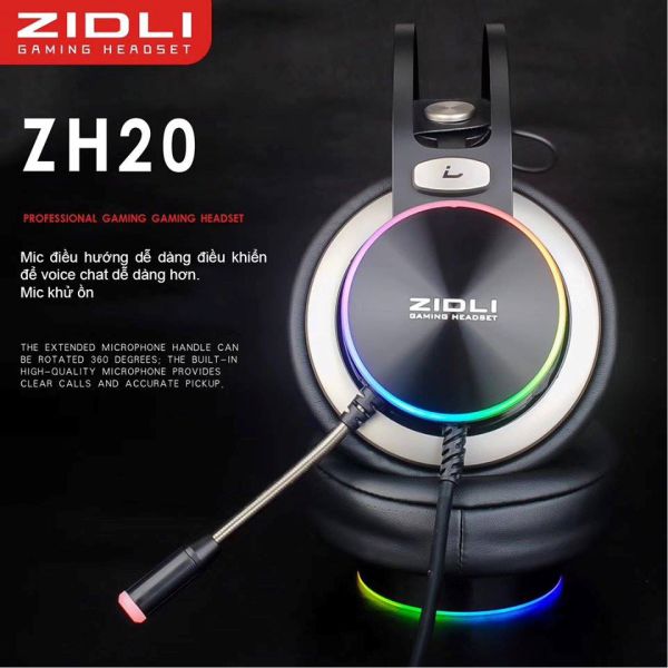 TAI NGHE ZIDLI ZH20 - GAMING LED RGB  USB 7.1