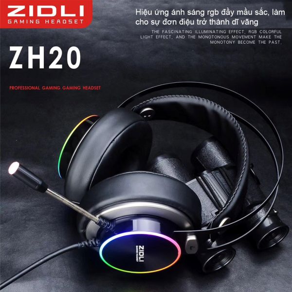 TAI NGHE ZIDLI ZH20 - GAMING LED RGB  USB 7.1