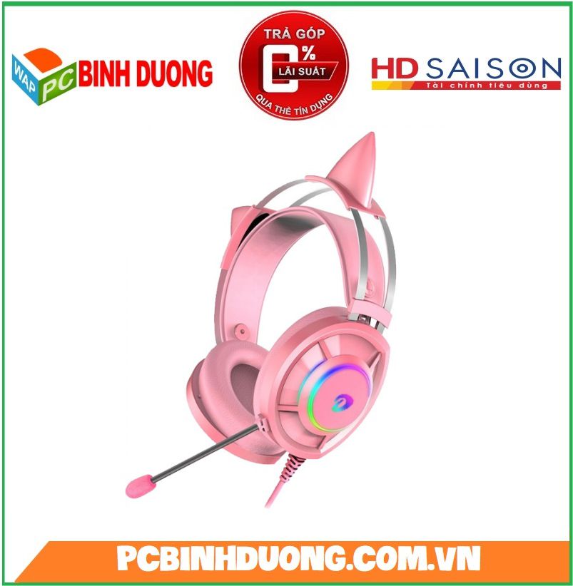 Tai Nghe Draeu EH469 Pink RGB USB 7.1