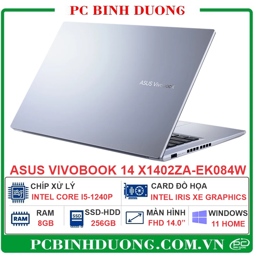 Laptop Asus Vivobook 14 X1402ZA-EK084W (Intel Core i5-1240P/8GB/256GB SSD M.2/Intel Iris Xe/ 14.0 inch FHD/Windows 11 Home/1.5kg)