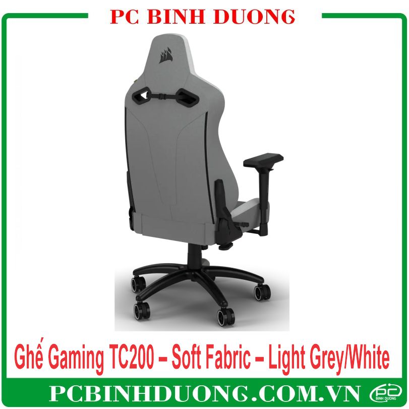 Ghế Gaming Corsair TC200 Gaming Chair – Soft Fabric – Light Grey/White/CF-9010048-WW