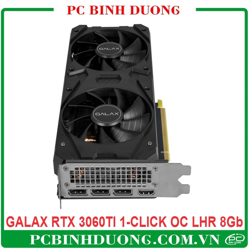 Card màn hình GALAX PG190 BLACK GeForce RTX™ 3060 Ti 1-Click OC LHR 8Gb/GDDR6