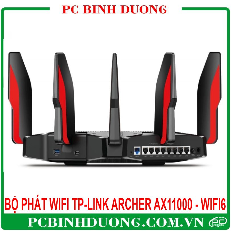 Phát Wifi Gaming TP-Link Archer AX11000 - Wifi 6 (802.11ax) 3 Băng Tần (2.4GHz/5GHz/5GHz Gaming)