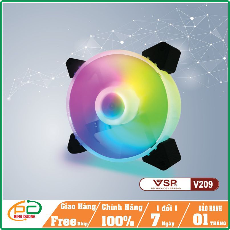 Quạt Led VSP V209 RGB ( Gắn Nguồn trực tiếp )