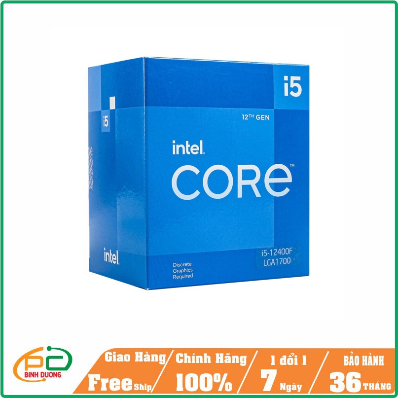 CPU Intel Core I5-12400F (2.5GHz turbo 4.4GHz) No GPU