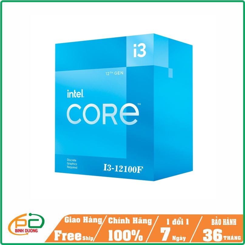 CPU Intel Core I3-12100F (3.3GHz turbo 4.3GHz) No GPU