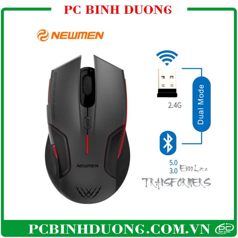 Chuột Không Dây Newmen D500 (Wireless 2.4Ghz & Bluetooth 5.0)