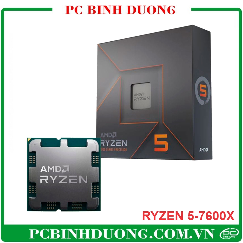 CPU AMD Ryzen 5-7600X (4.7Ghz Turbo 5.3Ghz/32Mb/6 Core/12 Threads/105w ) - AM5