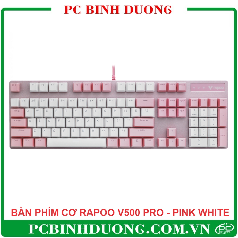 Bàn phím Cơ Rapoo V500 Pro - Pink White