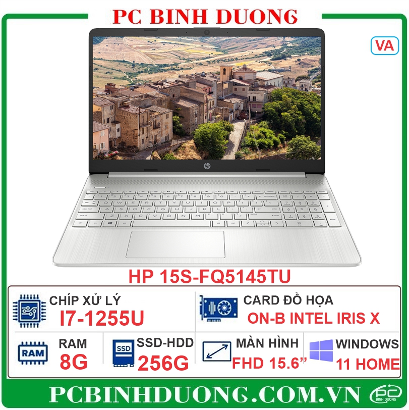 Laptop HP 15S-FQ5145TU (i7-1255U/RAM 8GB/256GB SSD M.2 NVMe/ Windows 11 Home 1.7Kg)
