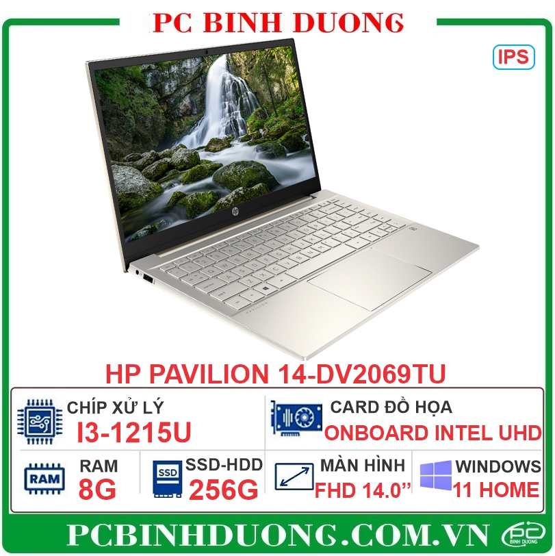 Laptop HP Pavilion 14-dv2069TU (i3-1215U/RAM 8GB/256GB SSD M.2 NVMe/ Windows 11 Home 1.4Kg)