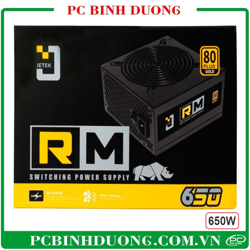 Nguồn Jetek Rhino RM 650 650W 80 Plus Gold