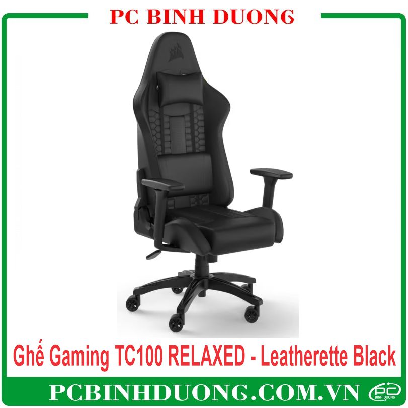 Ghế Gaming Corsair TC100 RELAXED Gaming Chair - Leatherette Black/Black/CF-9010050-WW