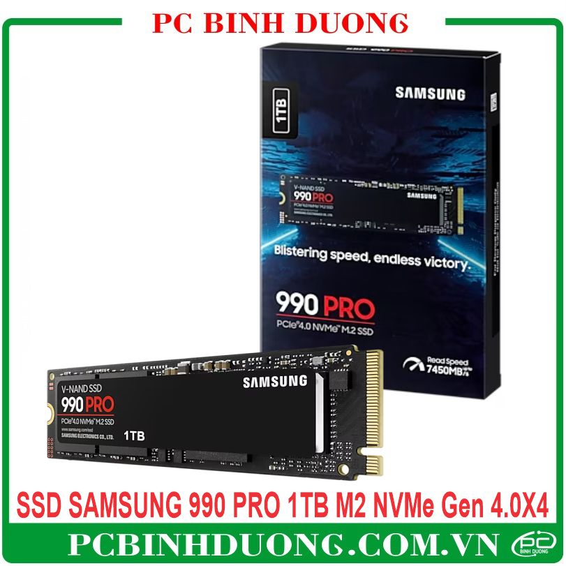 Ổ cứng SSD Samsung 990 PRO 1TB M.2 NVMe M.2 PCIe (Gen4.0 x4 MZ-V9P1T0BW)