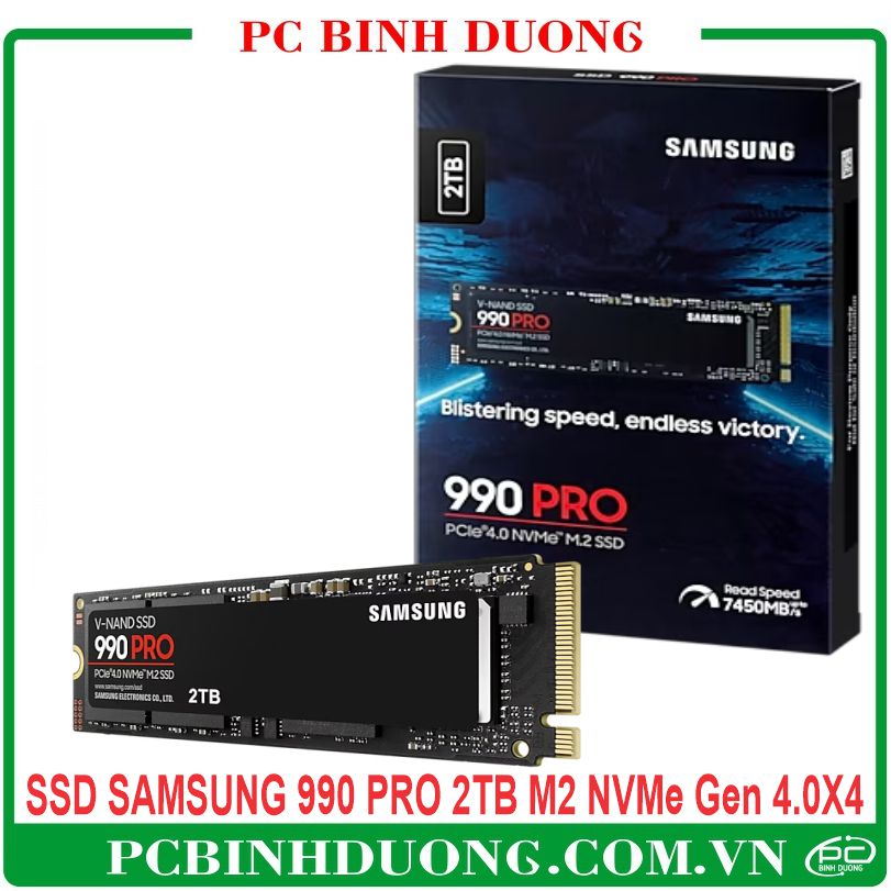 Ổ cứng SSD Samsung 990 PRO 2TB M.2 NVMe M.2 PCIe (Gen4.0 x4 MZ-V9P2T0BW)
