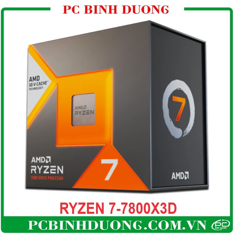 CPU AMD Ryzen 7-7800X3D (4.2Ghz Turbo 5.0Ghz/96Mb/8 Cores/16 Threads/120W) - AM5