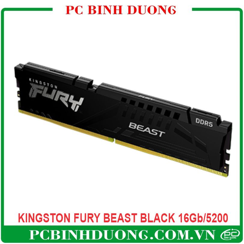 Ram Kingston Fury Beast 16Gb/5200 (1x16Gb) DDR5/CL40/DIMM - Black
