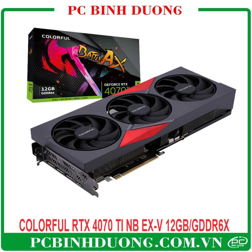 Card màn hình Colorful RTX 4070 Ti NB EX-V (12Gb/GDDR6X/192 Bit) - 3 Fan