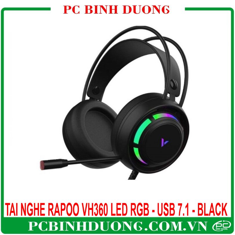 Tai Nghe Rapoo VH360 Màu Đen Có LED RGB - Jack USB - 7.1 Sound