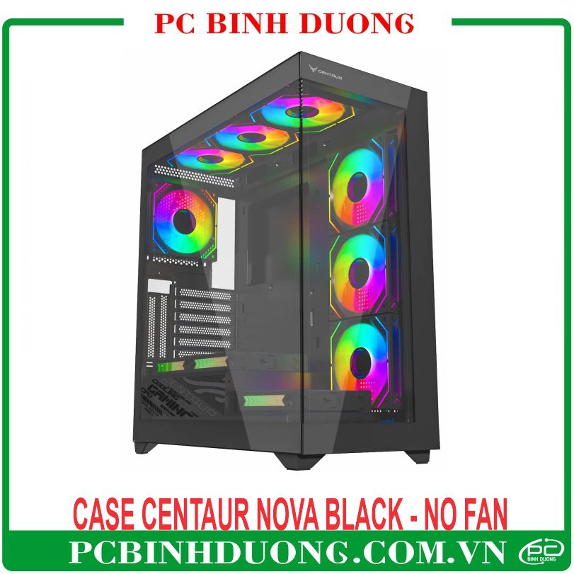 Case CENTAUR NOVA BLACK ( ATX/M-ATX/Mini-ITX) - No Fan 