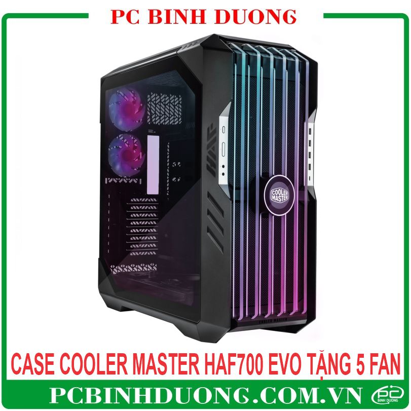  Case Cooler Master HAF 700 EVO (Mini ITX, Micro ATX, ATX, E-ATX) - Tặng Kèm 5 Fan