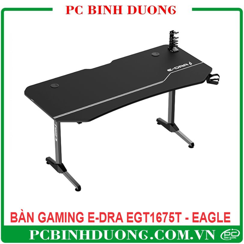 Bàn Chữ T Gaming E-DRA EGT1675T Eagle - (Dài 1m6) Màu Đen