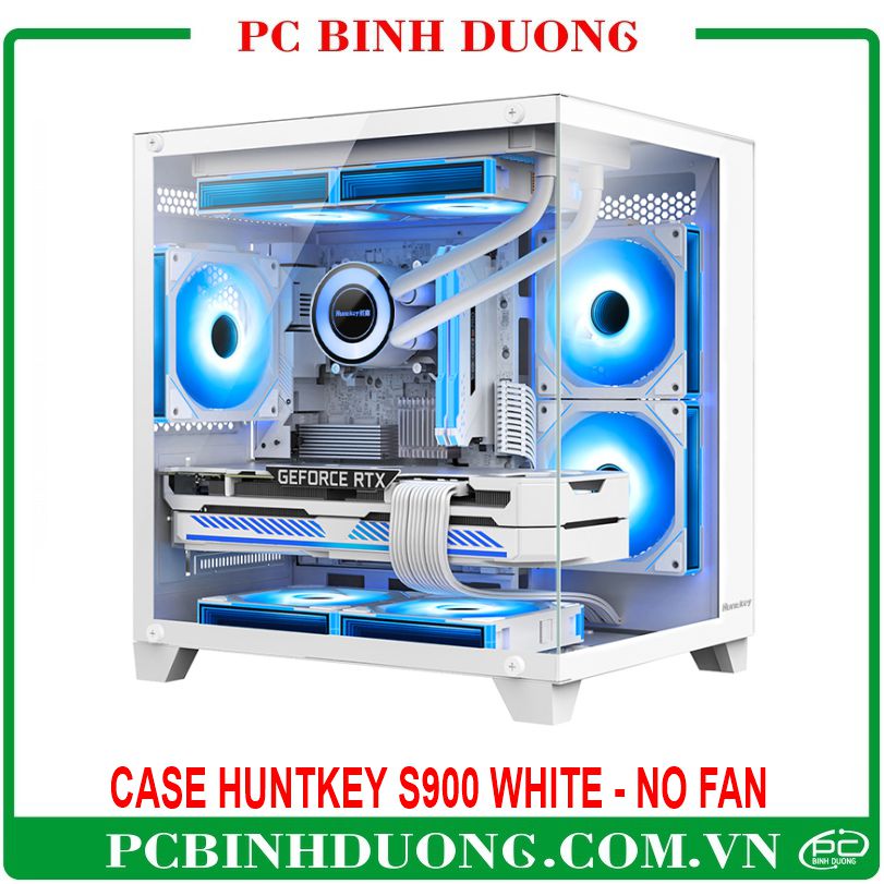 Case Huntkey S900 White (M-ATX/Mini-ITX) - No Fan