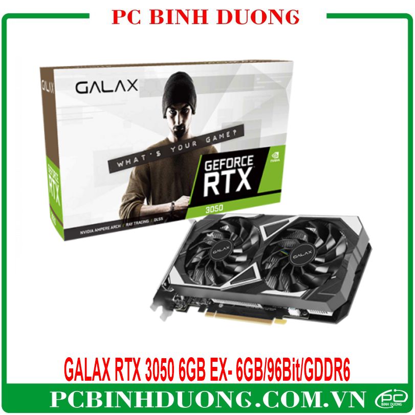 Card Màn Hình GALAX GeForce RTX 3050 6GB EX (35NRLDMD9OEX) - (6Gb/96Bit/GDDR6) - 2 Fan