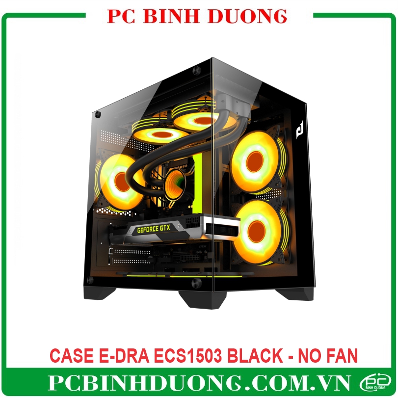 Case E-Dra ECS1503 - Black (Bể Cá M-ATX, Mini-ITX) - No Fan