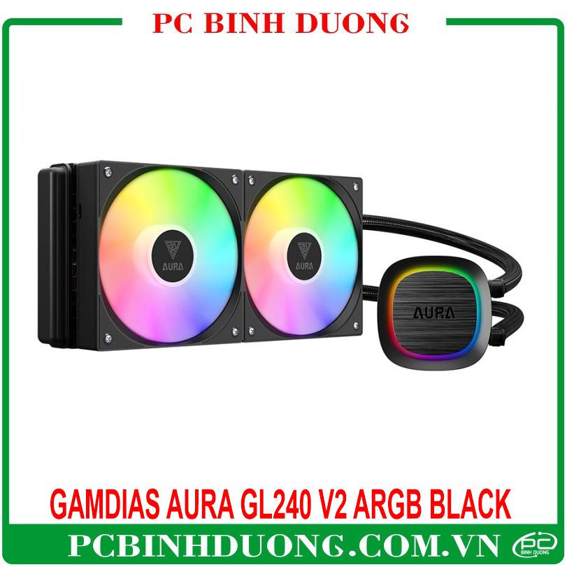 Tản Nhiệt Nước AIO Gamdias AURA GL240 V2 ARGB BLACK