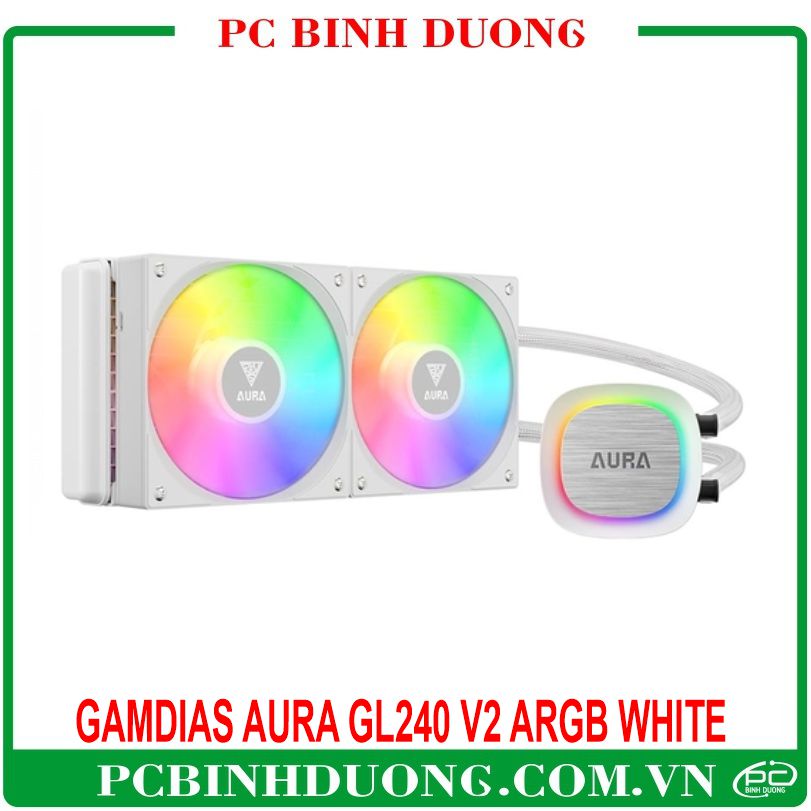 Tản Nhiệt Nước AIO Gamdias AURA GL240 V2 ARGB WHITE