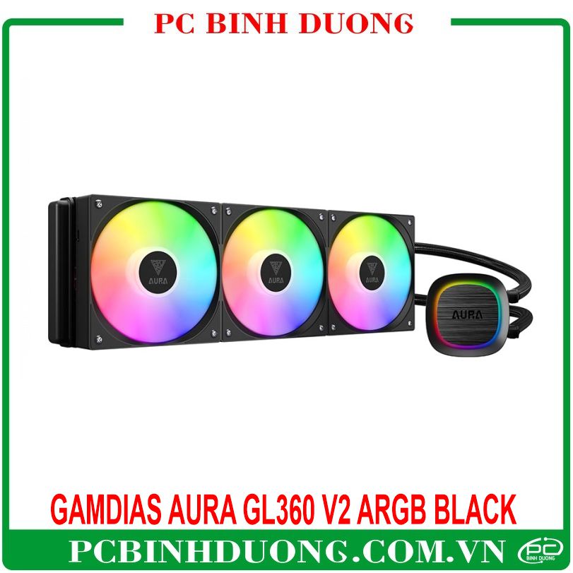 Tản Nhiệt Nước AIO Gamdias AURA GL360 V2 ARGB BLACK