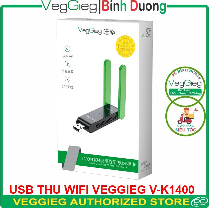 USB Thu WIFI VegGieg V-K1400 