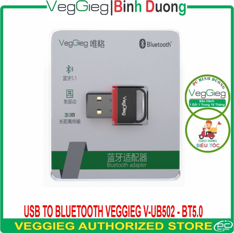 Bộ Chuyển Đổi USB Sang Bluetooth VegGieg V-UB502 - Bluetooth 5.0