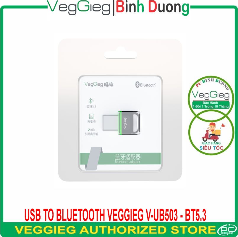  Bộ Chuyển Đổi USB Sang Bluetooth VegGieg V-UB503 - Bluetooth 5.3