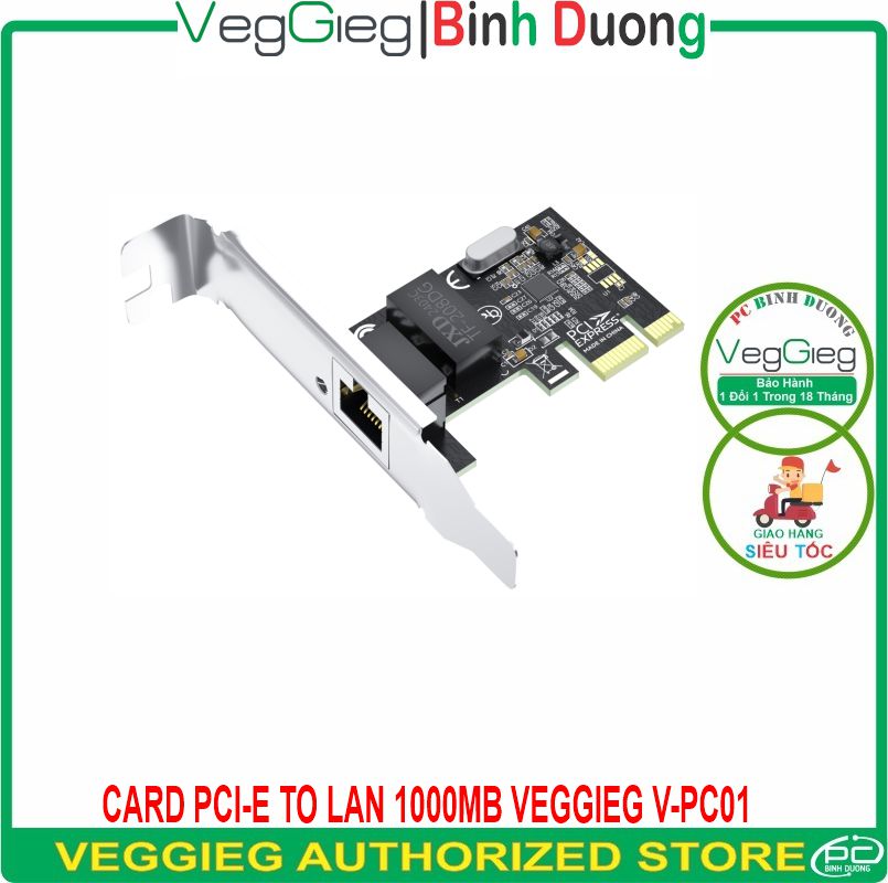 Card PCI-E To Lan 1000Mb VegGieg V-PC01