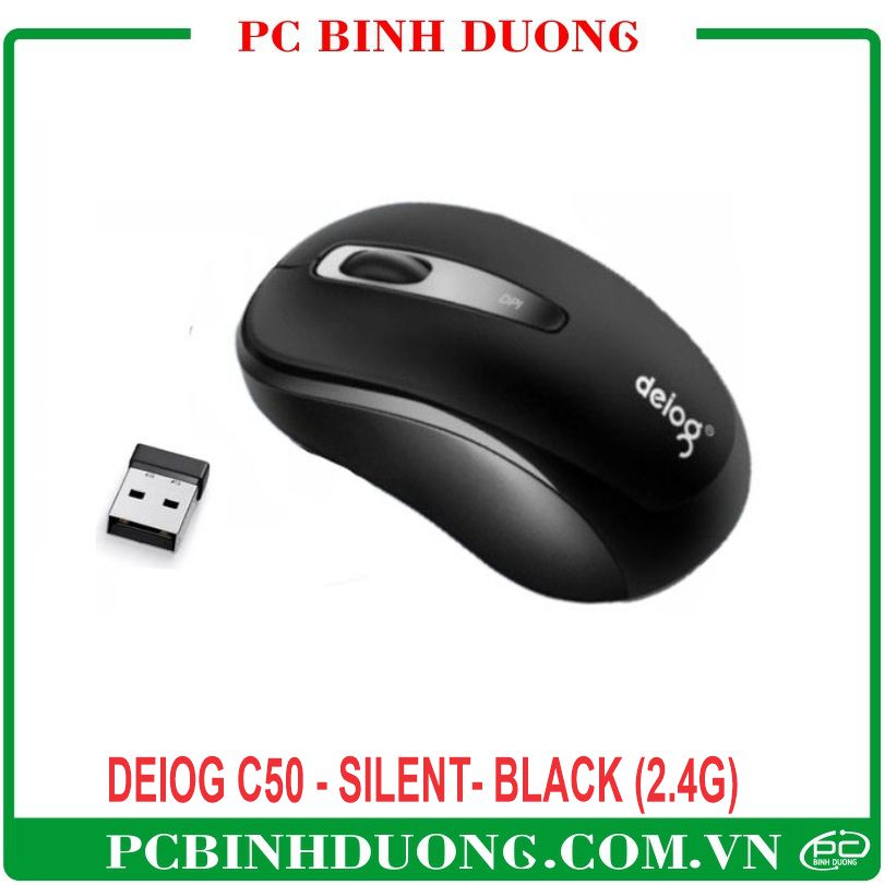 Chuột Không Dây DEIOG C50 - Silent (2.4G) -  Màu Đen 