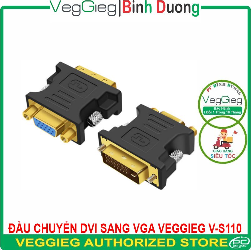 Bộ chuyển DVI(24+5) Sang VGA Veggieg V-S110