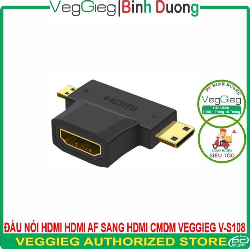 Đầu Nối HDMI AF Sang HDMI CMDM Veggieg V-S108 