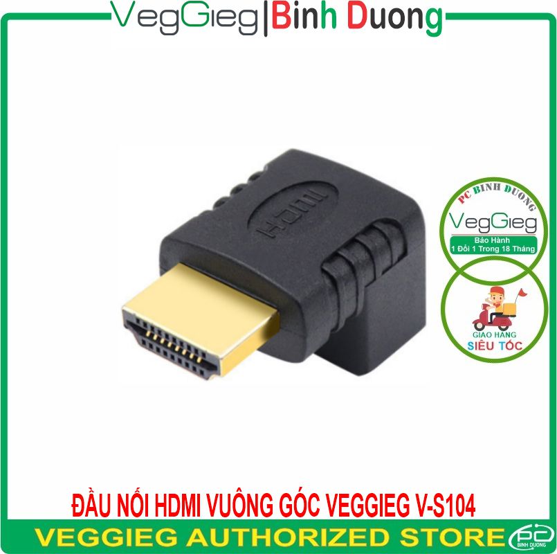 Đầu Nối HDMI Vuông Góc Veggieg V-S104