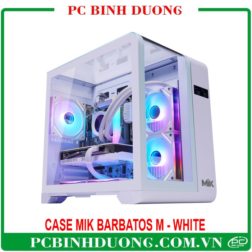 Vỏ Case MIK BARBATOS M (M ATX/ITX) Màu Trắng