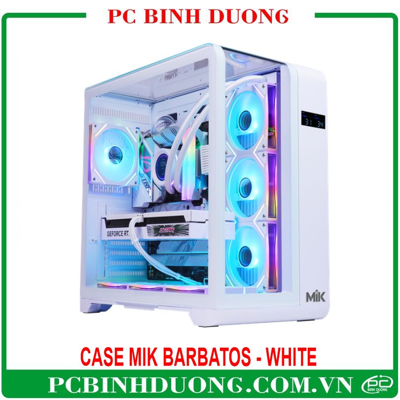 Vỏ Case MIK BARBATOS (ATX/M-ATX/ITX) Màu Trắng