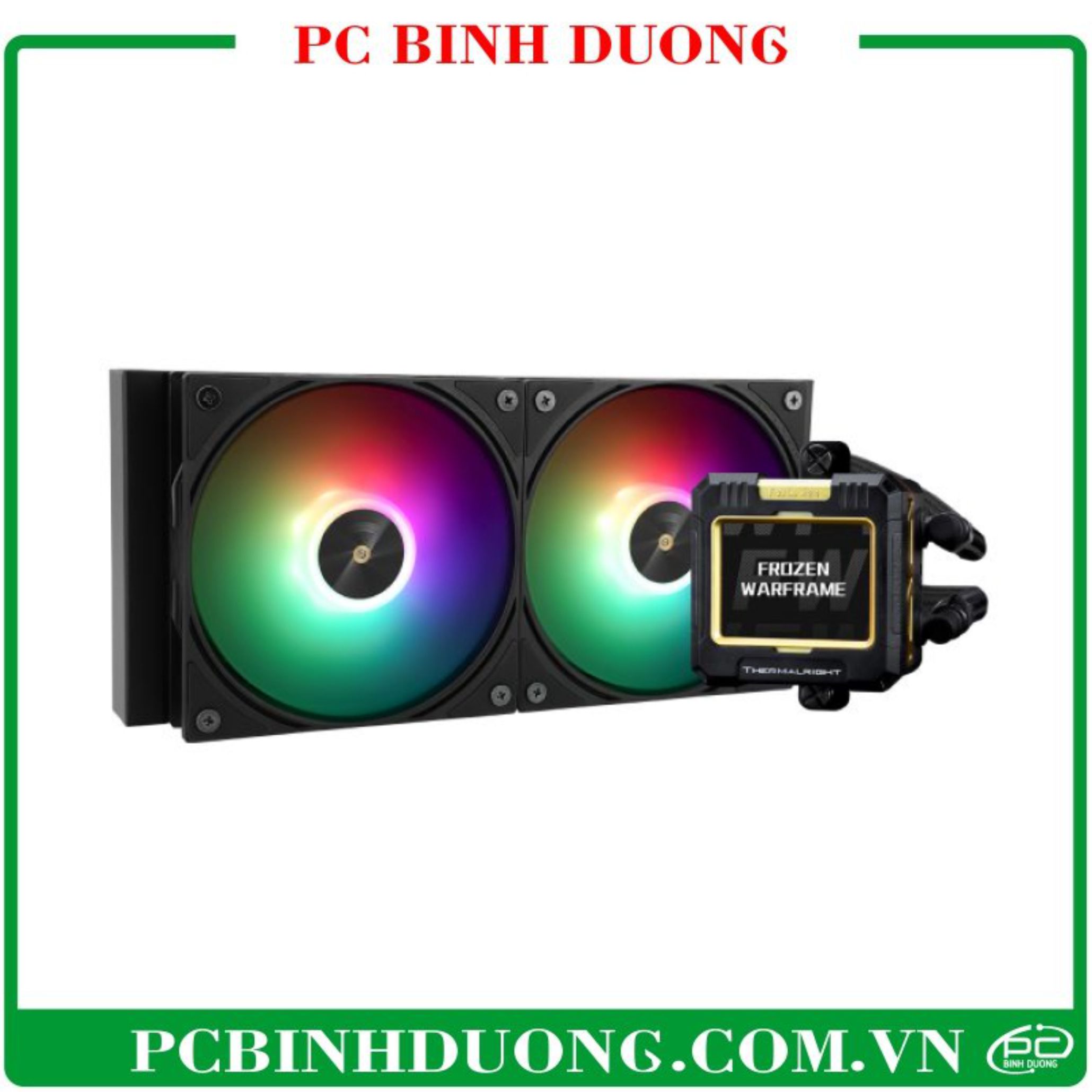 Tản Nhiệt Nước Thermalright Frozen Warframe 240 Argb Display 2 Fan Màu Đen